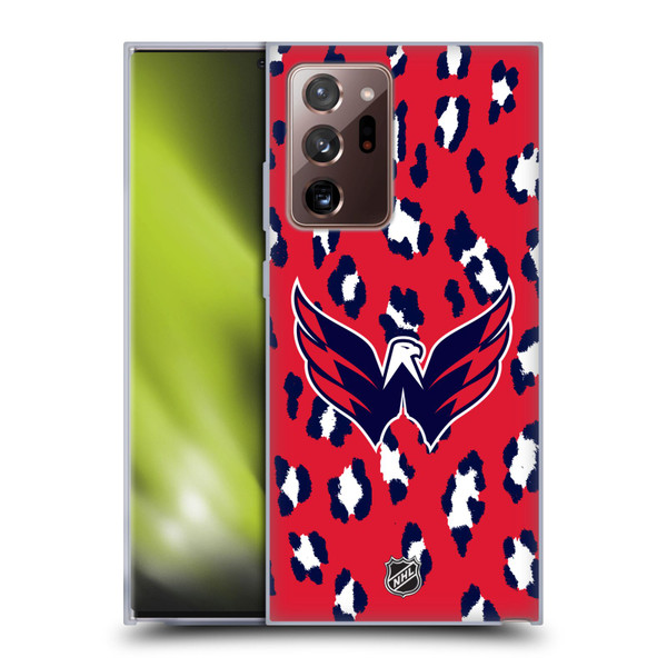 NHL Washington Capitals Leopard Patten Soft Gel Case for Samsung Galaxy Note20 Ultra / 5G