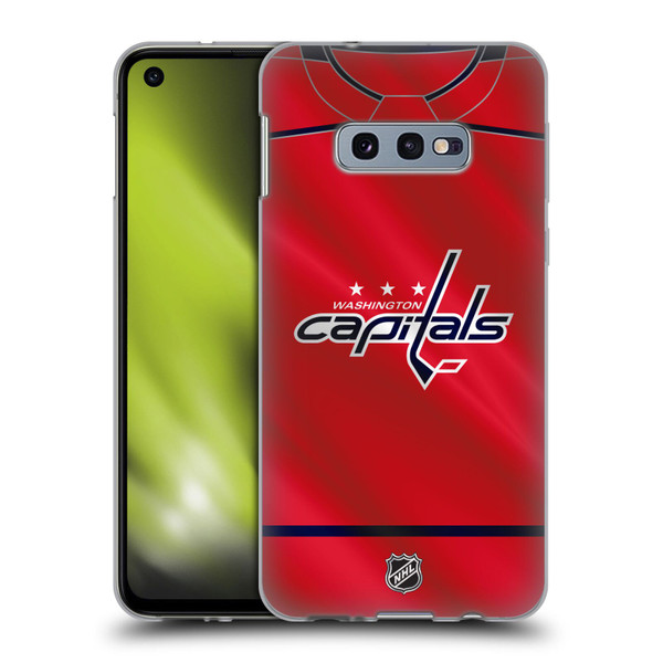 NHL Washington Capitals Jersey Soft Gel Case for Samsung Galaxy S10e