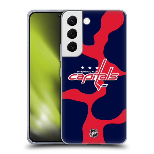 NHL Washington Capitals Cow Pattern Soft Gel Case for Samsung Galaxy S22 5G