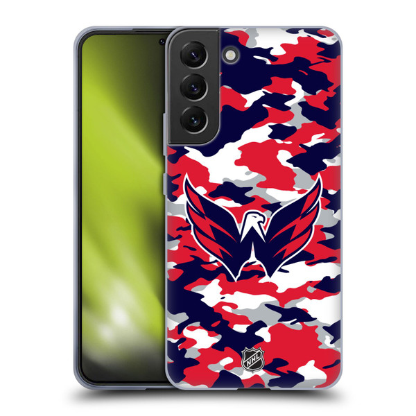 NHL Washington Capitals Camouflage Soft Gel Case for Samsung Galaxy S22+ 5G