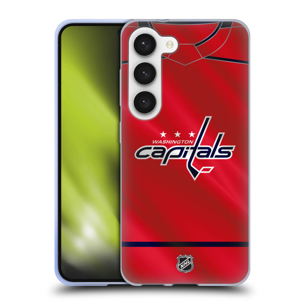 NHL Washington Capitals Jersey Soft Gel Case for Samsung Galaxy S23 5G