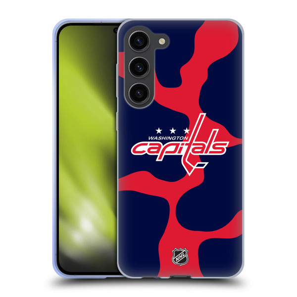 NHL Washington Capitals Cow Pattern Soft Gel Case for Samsung Galaxy S23+ 5G