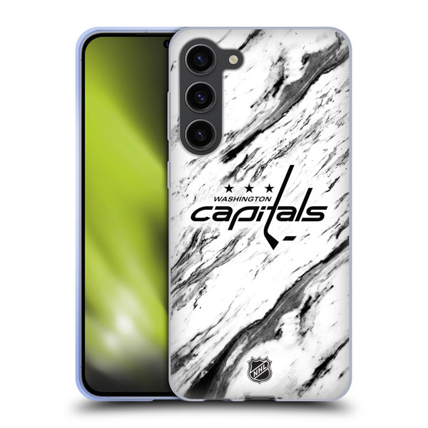 NHL Washington Capitals Marble Soft Gel Case for Samsung Galaxy S23+ 5G