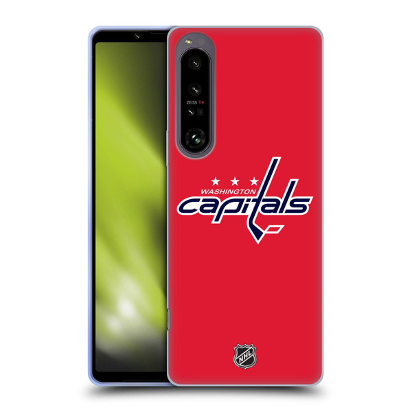 NHL Washington Capitals Plain Soft Gel Case for Sony Xperia 1 IV