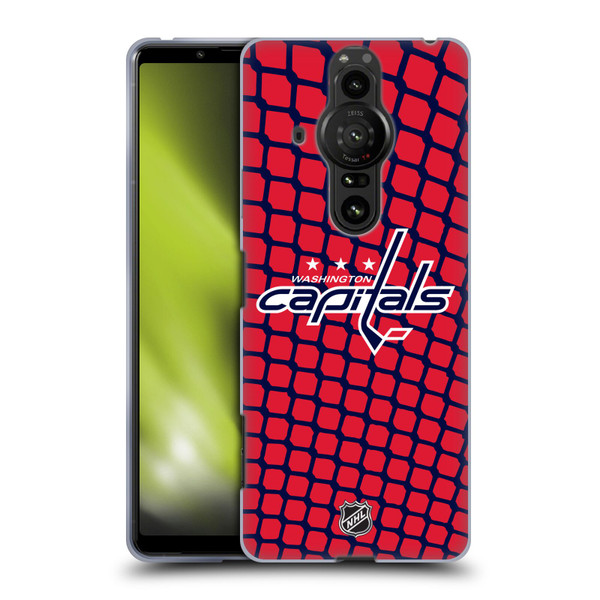 NHL Washington Capitals Net Pattern Soft Gel Case for Sony Xperia Pro-I