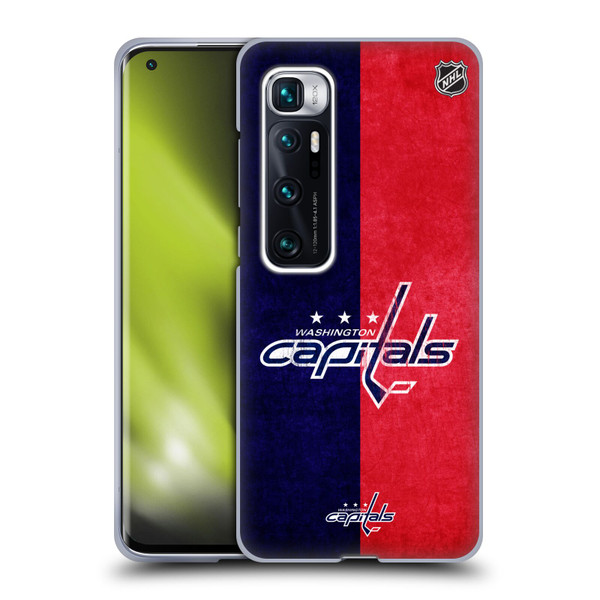 NHL Washington Capitals Half Distressed Soft Gel Case for Xiaomi Mi 10 Ultra 5G