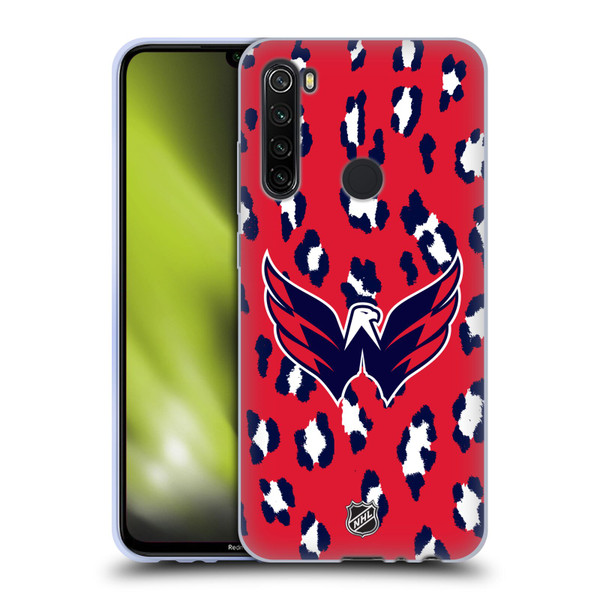 NHL Washington Capitals Leopard Pattern Soft Gel Case for Xiaomi Redmi Note 8T