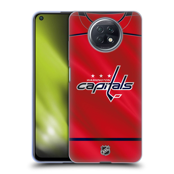 NHL Washington Capitals Jersey Soft Gel Case for Xiaomi Redmi Note 9T 5G