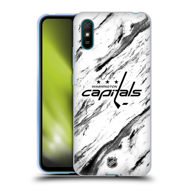 NHL Washington Capitals Marble Soft Gel Case for Xiaomi Redmi 9A / Redmi 9AT