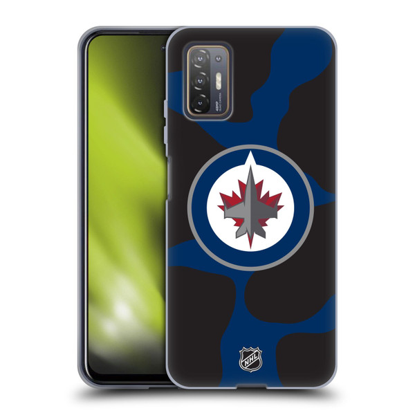 NHL Winnipeg Jets Cow Pattern Soft Gel Case for HTC Desire 21 Pro 5G