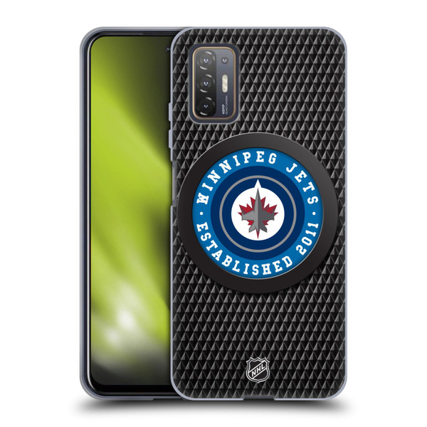NHL Winnipeg Jets Puck Texture Soft Gel Case for HTC Desire 21 Pro 5G
