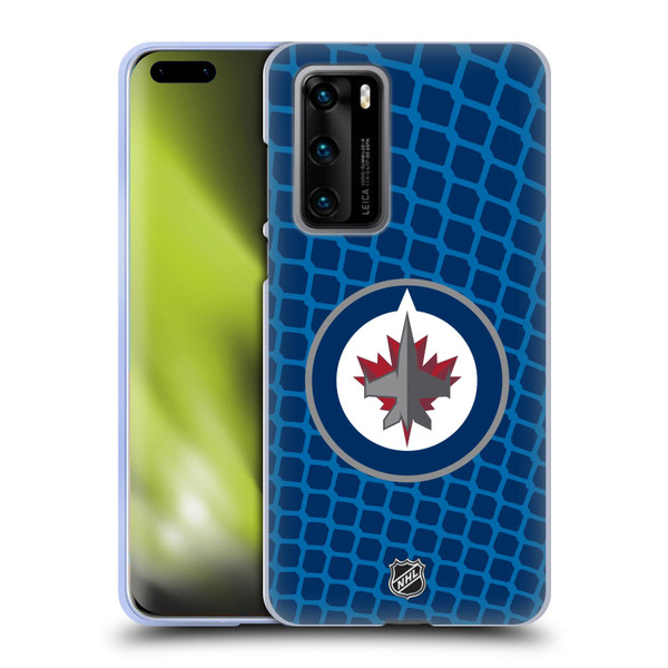 NHL Winnipeg Jets Net Pattern Soft Gel Case for Huawei P40 5G