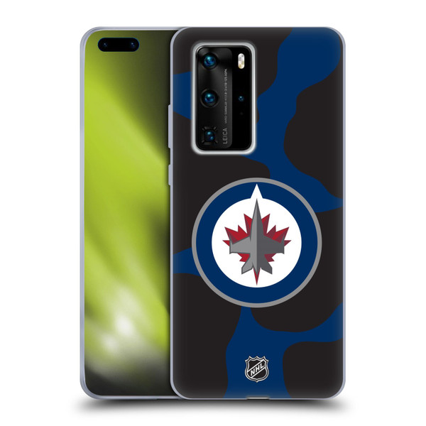 NHL Winnipeg Jets Cow Pattern Soft Gel Case for Huawei P40 Pro / P40 Pro Plus 5G
