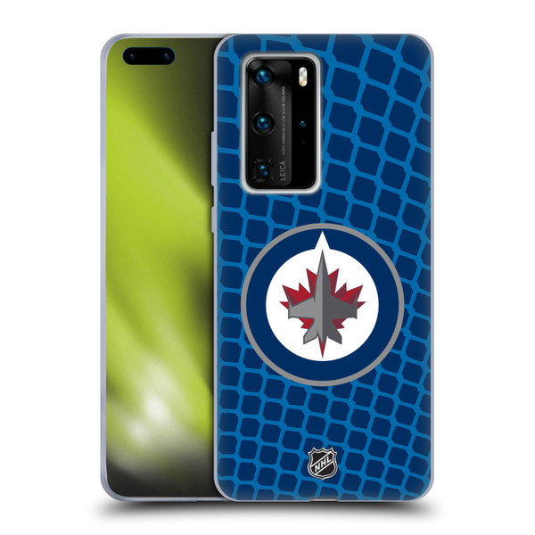 NHL Winnipeg Jets Net Pattern Soft Gel Case for Huawei P40 Pro / P40 Pro Plus 5G