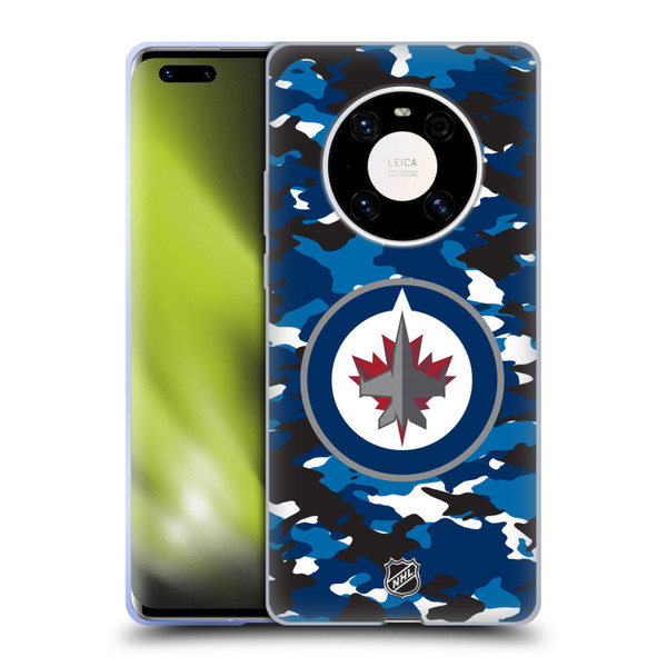 NHL Winnipeg Jets Camouflage Soft Gel Case for Huawei Mate 40 Pro 5G