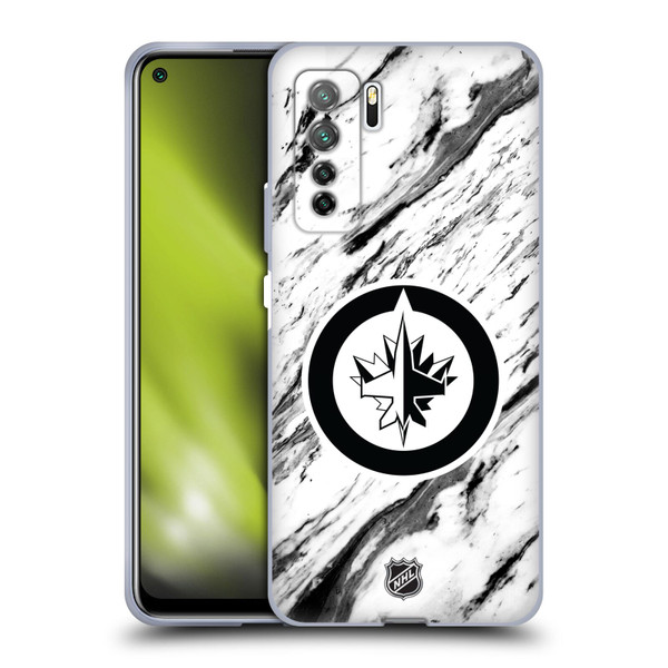 NHL Winnipeg Jets Marble Soft Gel Case for Huawei Nova 7 SE/P40 Lite 5G