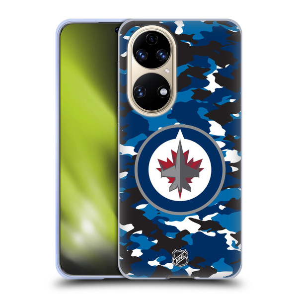 NHL Winnipeg Jets Camouflage Soft Gel Case for Huawei P50
