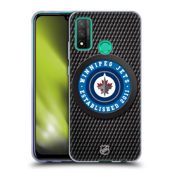 NHL Winnipeg Jets Puck Texture Soft Gel Case for Huawei P Smart (2020)