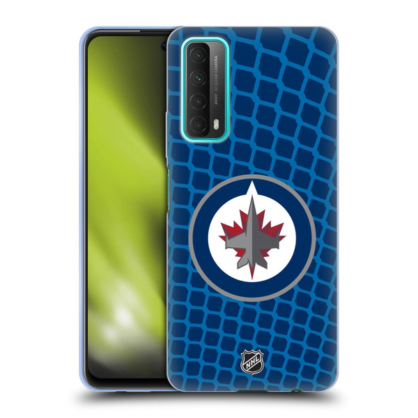 NHL Winnipeg Jets Net Pattern Soft Gel Case for Huawei P Smart (2021)