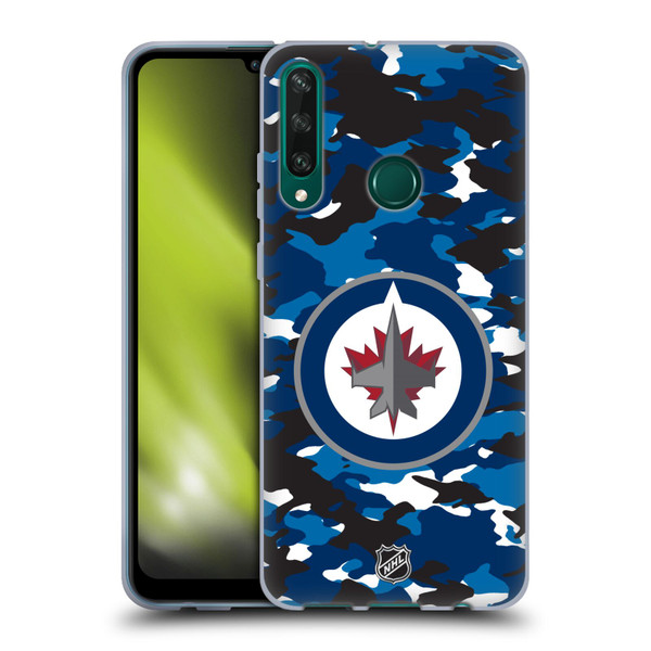 NHL Winnipeg Jets Camouflage Soft Gel Case for Huawei Y6p