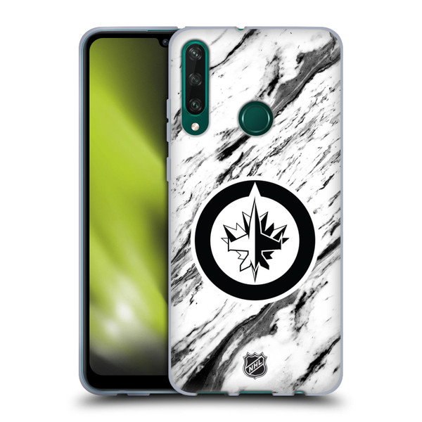 NHL Winnipeg Jets Marble Soft Gel Case for Huawei Y6p
