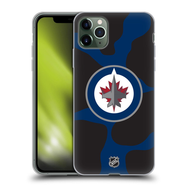 NHL Winnipeg Jets Cow Pattern Soft Gel Case for Apple iPhone 11 Pro Max