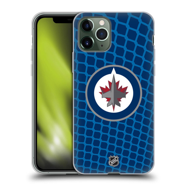 NHL Winnipeg Jets Net Pattern Soft Gel Case for Apple iPhone 11 Pro