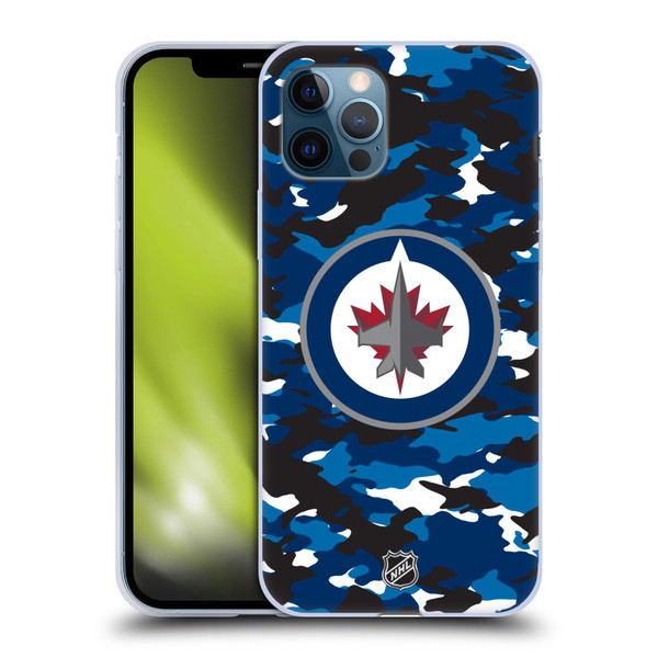 NHL Winnipeg Jets Camouflage Soft Gel Case for Apple iPhone 12 / iPhone 12 Pro