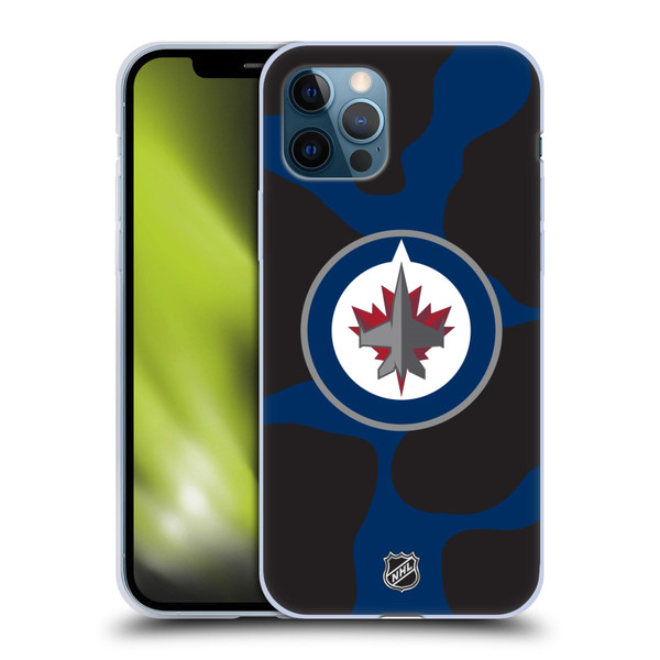 NHL Winnipeg Jets Cow Pattern Soft Gel Case for Apple iPhone 12 / iPhone 12 Pro