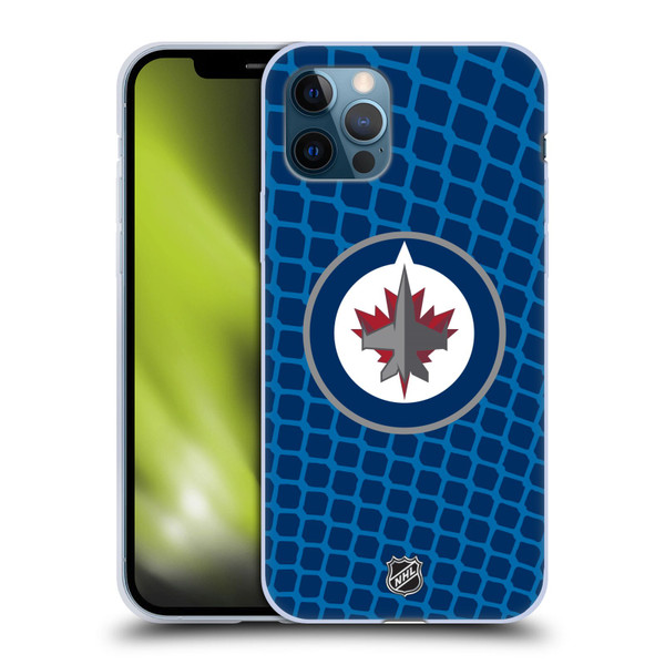 NHL Winnipeg Jets Net Pattern Soft Gel Case for Apple iPhone 12 / iPhone 12 Pro