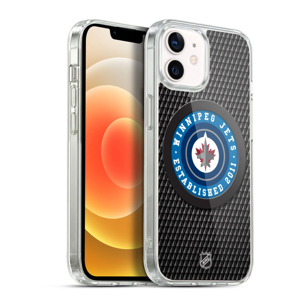 NHL Winnipeg Jets Puck Texture Soft Gel Case for Apple iPhone 12 / iPhone 12 Pro & MagSafe
