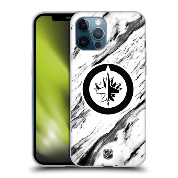 NHL Winnipeg Jets Marble Soft Gel Case for Apple iPhone 12 Pro Max