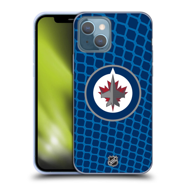 NHL Winnipeg Jets Net Pattern Soft Gel Case for Apple iPhone 13