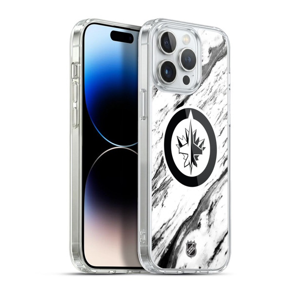 NHL Winnipeg Jets Marble Soft Gel Case for Apple iPhone 13 Pro Max & MagSafe