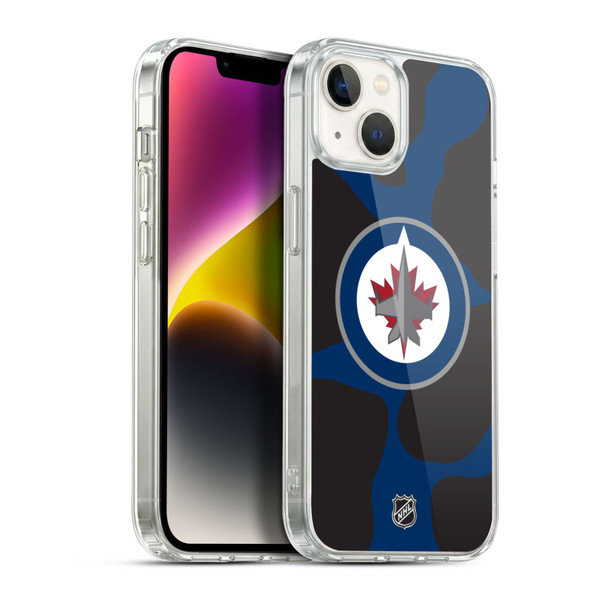 NHL Winnipeg Jets Cow Pattern Soft Gel Case for Apple iPhone 14 Plus & MagSafe