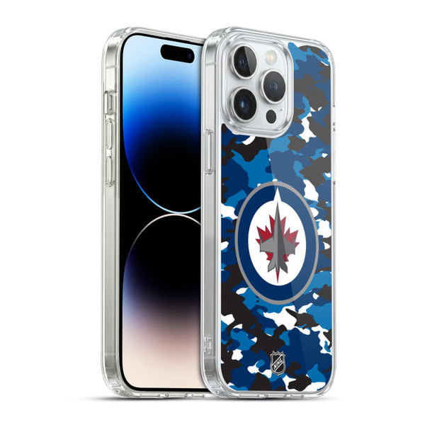 NHL Winnipeg Jets Camouflage Soft Gel Case for Apple iPhone 14 Pro Max & MagSafe