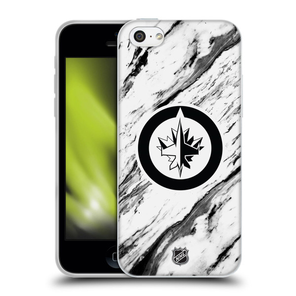 NHL Winnipeg Jets Marble Soft Gel Case for Apple iPhone 5c