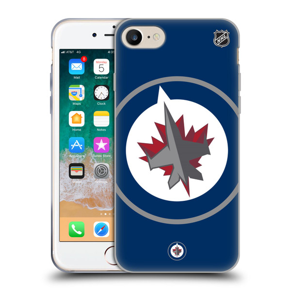 NHL Winnipeg Jets Oversized Soft Gel Case for Apple iPhone 7 / 8 / SE 2020 & 2022