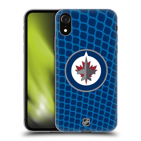 NHL Winnipeg Jets Net Pattern Soft Gel Case for Apple iPhone XR