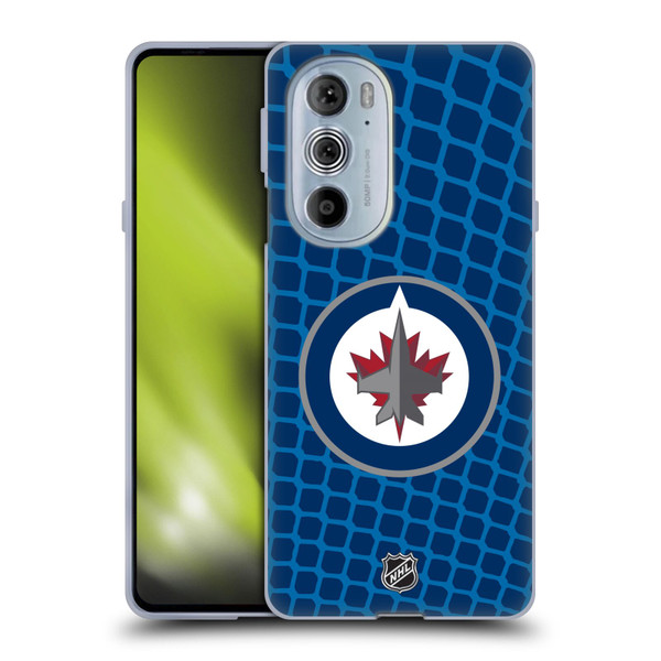 NHL Winnipeg Jets Net Pattern Soft Gel Case for Motorola Edge X30