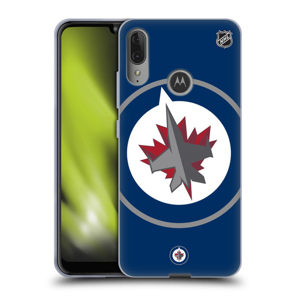 NHL Winnipeg Jets Oversized Soft Gel Case for Motorola Moto E6 Plus