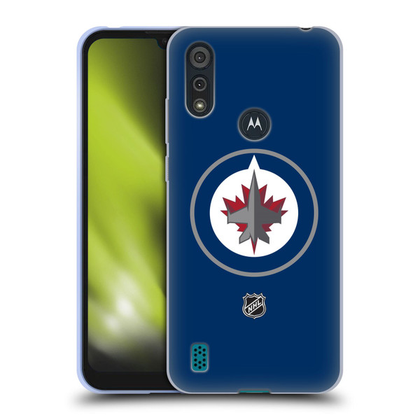 NHL Winnipeg Jets Plain Soft Gel Case for Motorola Moto E6s (2020)