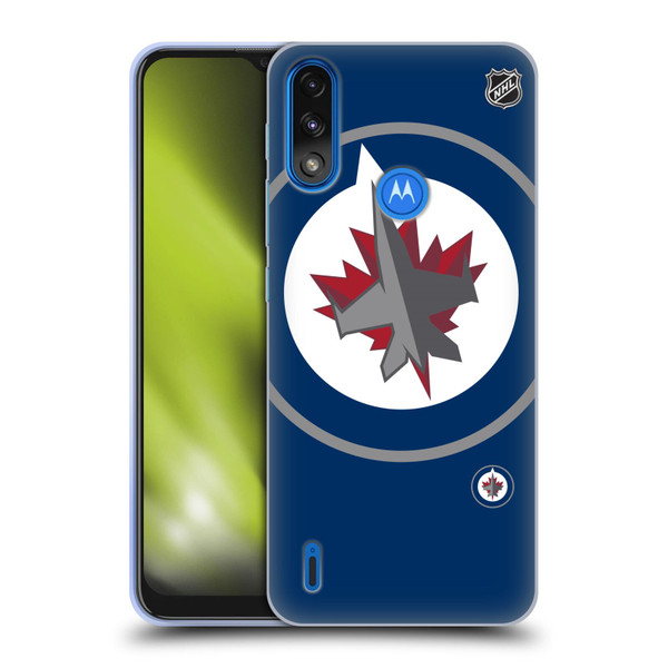 NHL Winnipeg Jets Oversized Soft Gel Case for Motorola Moto E7 Power / Moto E7i Power