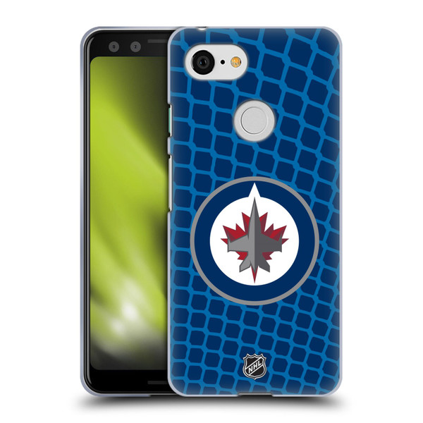 NHL Winnipeg Jets Net Pattern Soft Gel Case for Google Pixel 3