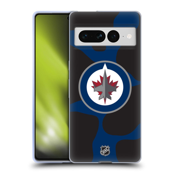 NHL Winnipeg Jets Cow Pattern Soft Gel Case for Google Pixel 7 Pro