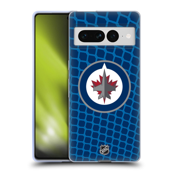 NHL Winnipeg Jets Net Pattern Soft Gel Case for Google Pixel 7 Pro