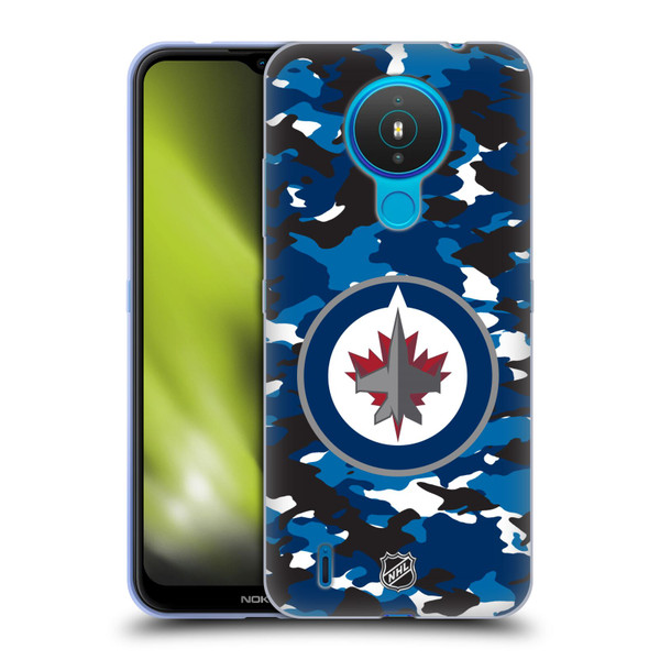 NHL Winnipeg Jets Camouflage Soft Gel Case for Nokia 1.4