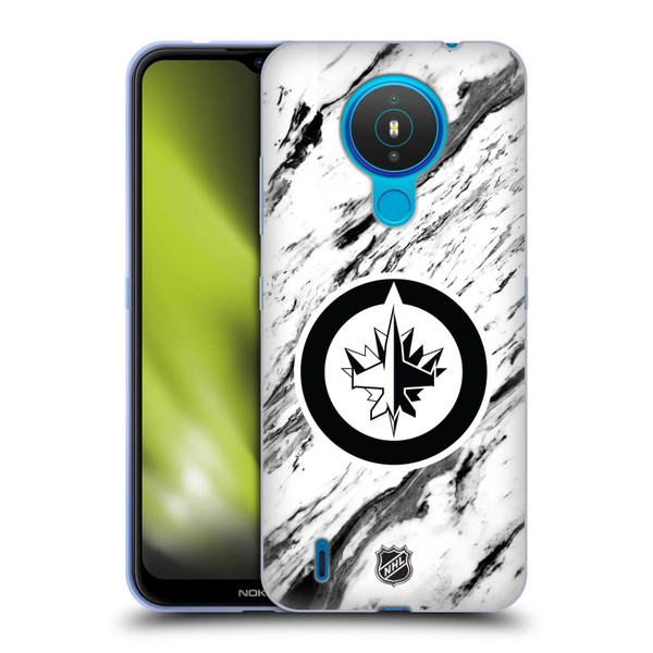 NHL Winnipeg Jets Marble Soft Gel Case for Nokia 1.4
