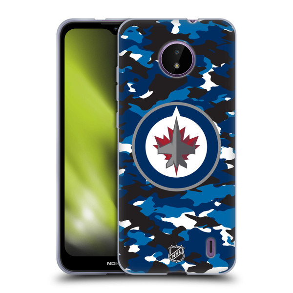 NHL Winnipeg Jets Camouflage Soft Gel Case for Nokia C10 / C20