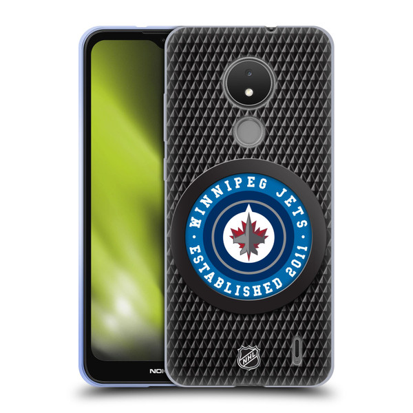 NHL Winnipeg Jets Puck Texture Soft Gel Case for Nokia C21